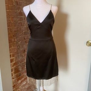 Silver Fringe Party Dress